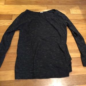 Heather black and white J. Crew long sleeve